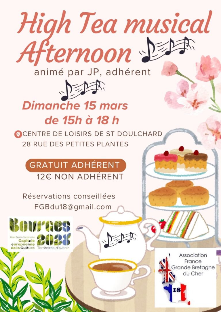 Dimanche 15 mars : High Tea Musical afternoon